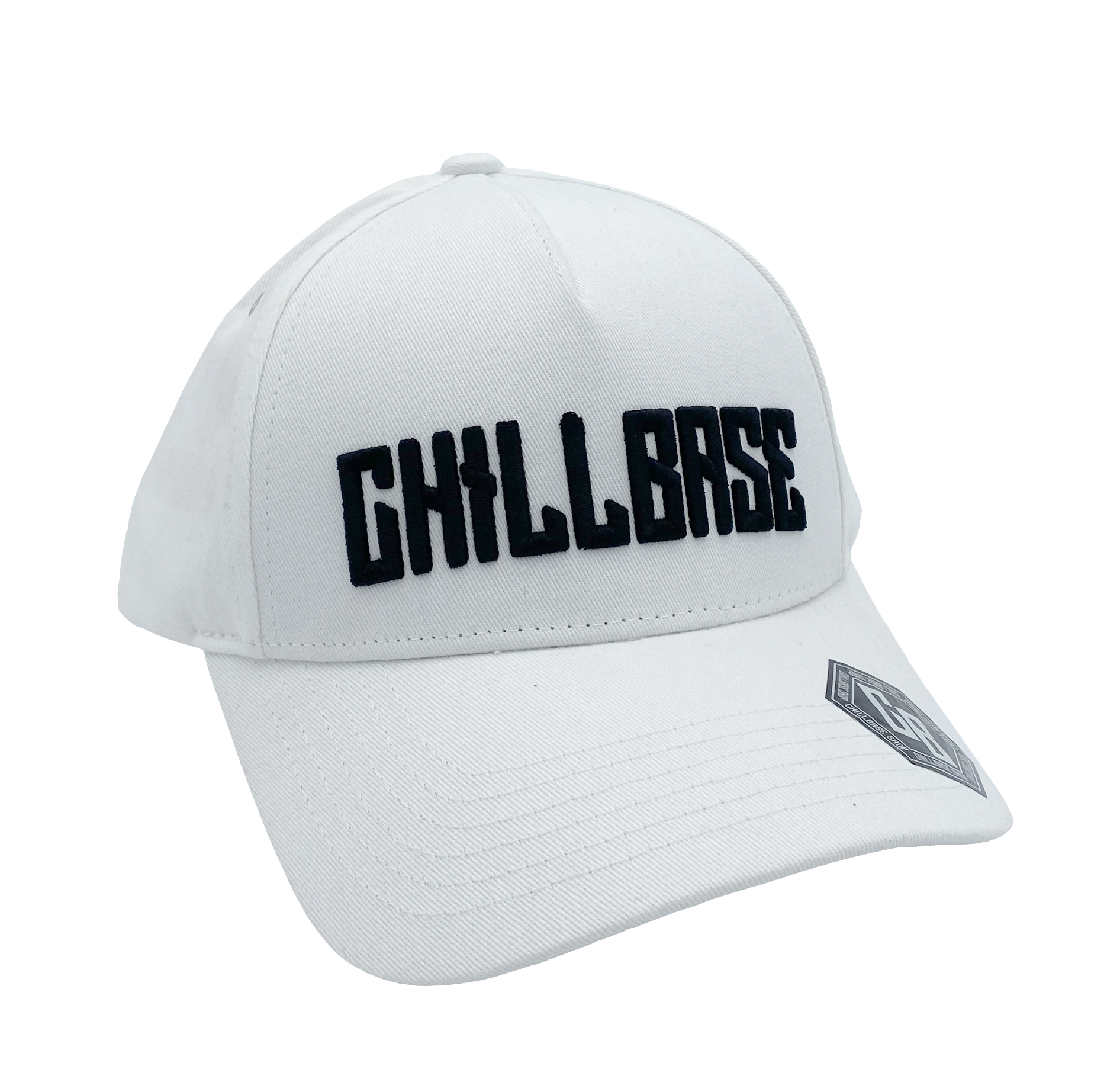 Base Cap Weiß Classic mit 3D Stick